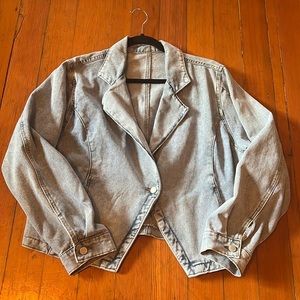 Plus size Denim Blazer